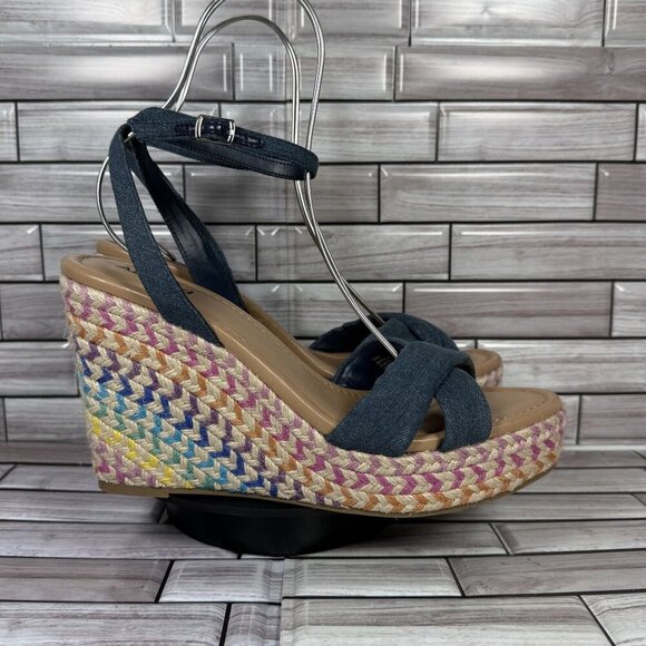 Abound Women's Blue Denim Sukie Espadrille Sandals Shoe Size 10-NEW - Picture 1 of 8